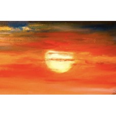 Sunset in India – Original Oil Painting on Canvas 35*45cm | artist Marina Stognieva